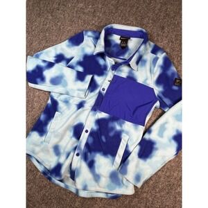 Burton Womens Hearth Fleece‎ Jacket Snap Up Large Snowboarding Coat Pockets New